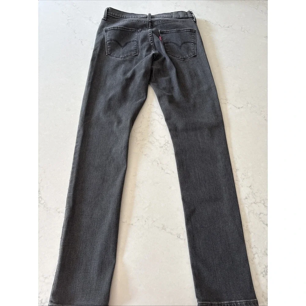 Levi's 311 Jeans Shaping Skinny Studded Gray Denim Mid Rise Womens 28 Punk Rock